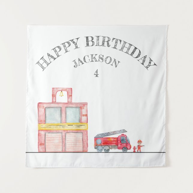 Tenture Fête d'anniversaire minimaliste moderne (Devant)