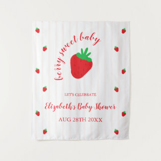 Tenture Fête de bébé Douce aux Fraises