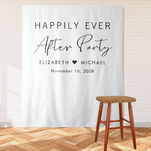 Tenture Fête de réception de mariage heureux à tout jamais