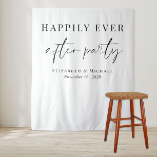 Tenture Fête de réception de mariage heureux à tout jamais
