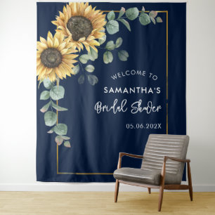 Tenture Fête des mariées de script de tournesol floral Euc