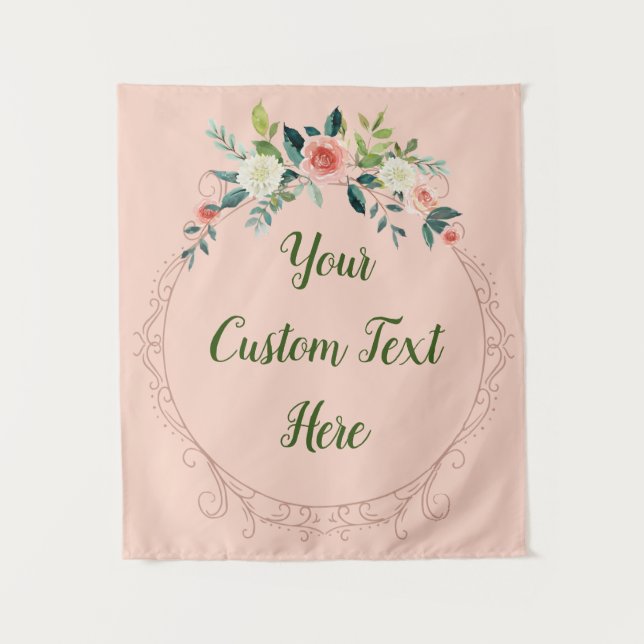 Tenture Fête des mariées Fairytale Contexte Floral romanti (Devant)