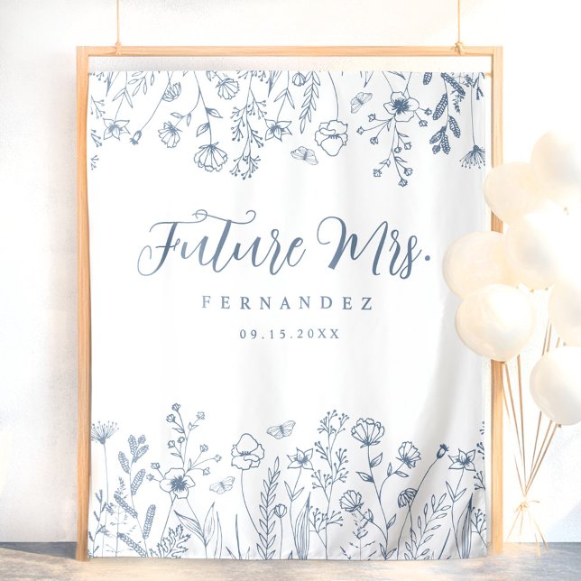 Tenture Fête des mariées florale moderne en arrière-plan (Créateur téléchargé)