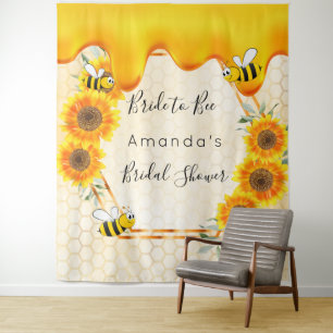 Tenture Fête des mariées mariée à l'abeille miel goutte de