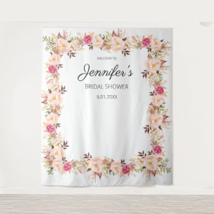 Tenture Fête des mariées ou fête florale rose pâle