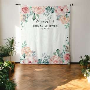 Tenture Fête des mariées Photo fond d'aquarelle Fleurs