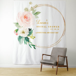 Tenture Fête des mariées Rose Et Or Arrière-Plan Photo Boo