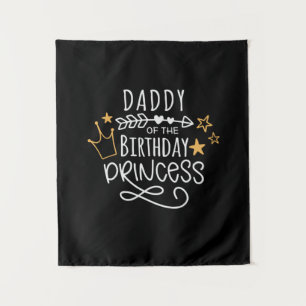 Tenture Fête des Pères Papa de la Princesse d'Anniversaire