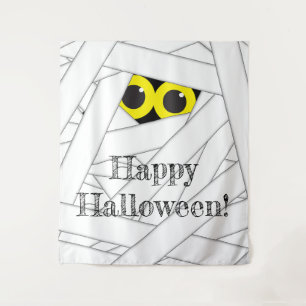 Tenture Fête d'Halloween de momie lunaire arrière-plan