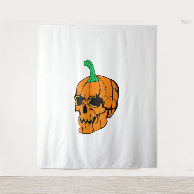 Tenture Fête d'Halloween Funny Citrouille d'Halloween (Devant)