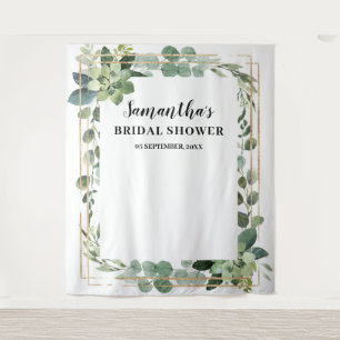 Tenture Feuillage de verdure rustique succulent or fleuri