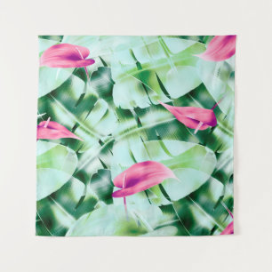 Tenture Feuille tropical sans couture arrière - plan, rétr