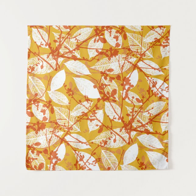 Tenture Feuilles d'automne : Golden Vintage Repeat (Devant)