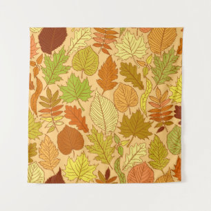 Tenture Feuilles d'automne : impression en tissu transpare