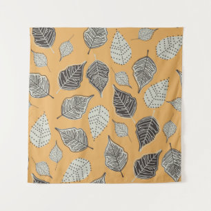 Tenture Feuilles d'automne, motif vintage sans soudure.
