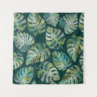 Tenture Feuilles de monstère exotique tropicale plante. In