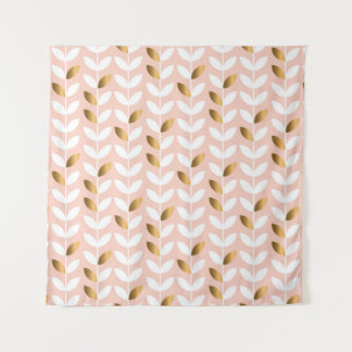 Tenture Feuilles d'or élégantes : Rosy Vintage.