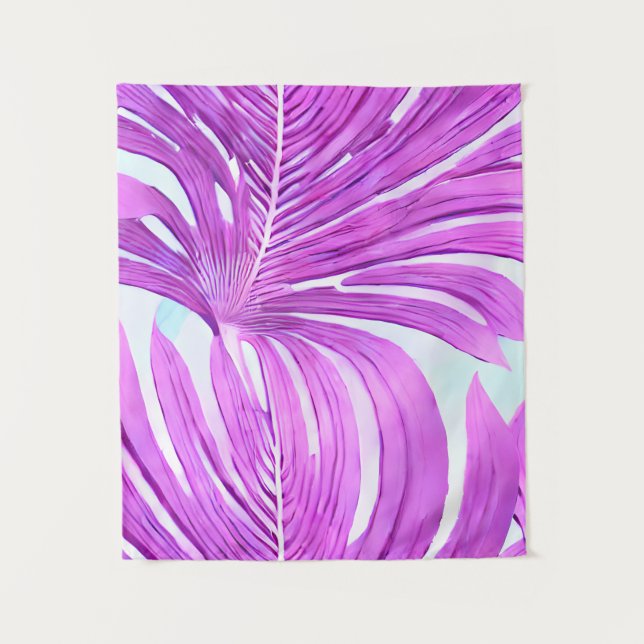 Tenture Feuilles Tropical Pink Palm Tree (Devant)