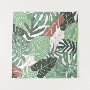 Tenture Feuilles tropicaux d'été sans couture motif