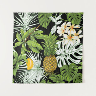 Tenture Feuilles tropicaux et fruits sans couture motif