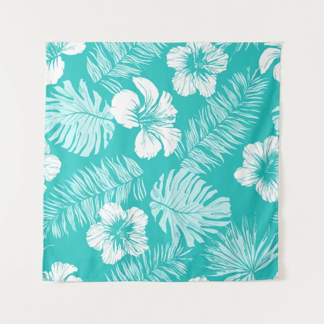 Tenture Feuilles tropicaux : Motif Plante Vintage (Devant)