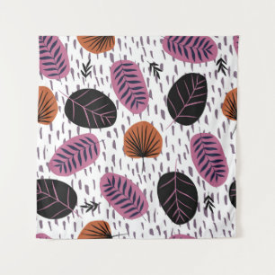 Tenture Feuilles tropicaux, motif sans couture branché.