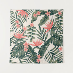 Tenture Feuilles tropicaux, papier peint joyeux sur la pla