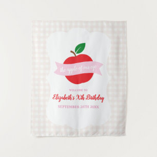 Tenture Fille Fête d'anniversaire Pommes de nos yeux