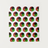 Fille noire panafricaine femme rouge vert fierté a
