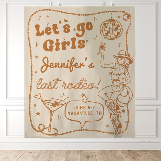 Tenture Fin de semaine de la disco cowgirl Rodeo Bachelore (Créateur téléchargé)