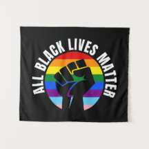 Fist Black Lives Matt et drapeau LGBTQ