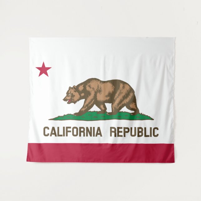 Tenture Flag Of California Wall Tapestry (Devant (Horizontal))