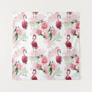 Tenture Flamingo Rose : Élégance de Motif Sans Couture