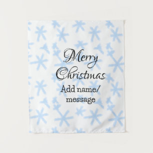 Tenture Flèches de neige bleu Noël motif neige motif
