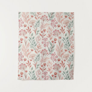 Tenture Fleur de cerisier rose, Floral et Motif Feuille