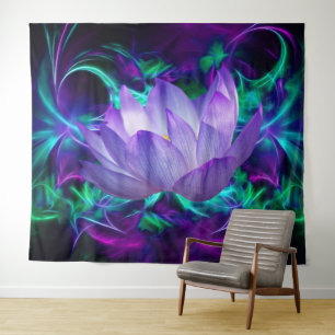 Tenture Fleur de Lotus pourpre