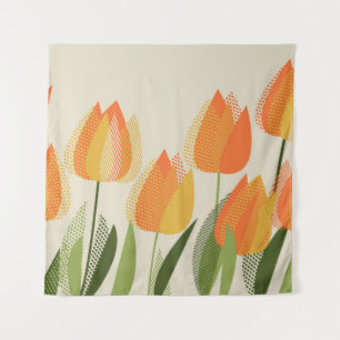 Tenture Fleur de tulipe jaune