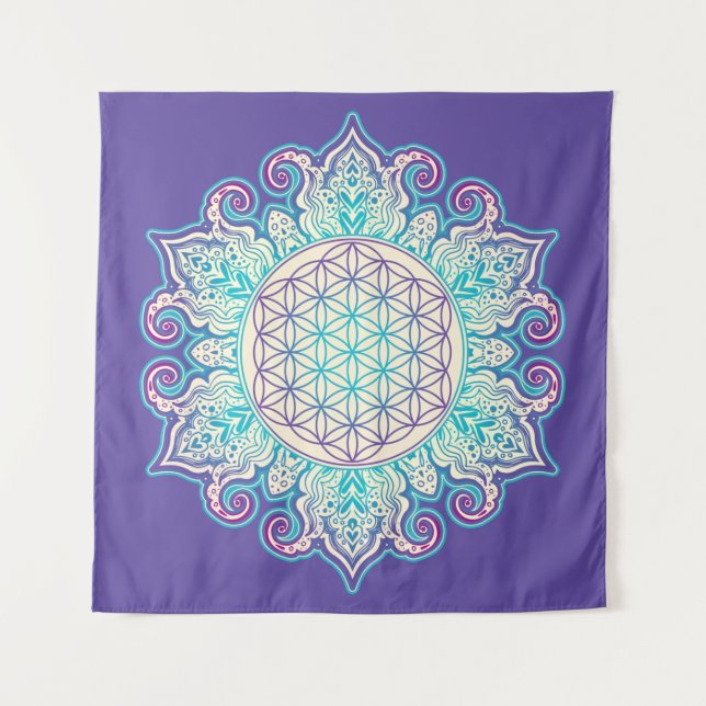 Tenture Fleur De Vie - Indien Mandala 2 (Devant)