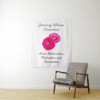 Fleur du mois de naissance de janvier Œillet Éléga