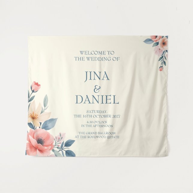 Tenture Fleur Écarlate (Devant (Horizontal))