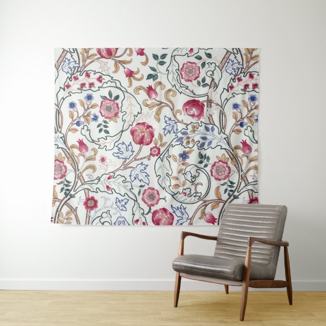 Tenture Fleur, Motif Floral, William Morris (En situation (horizontale))
