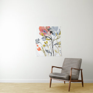 Tenture Fleur recouverte - fleurs de pastel d'aquarelle