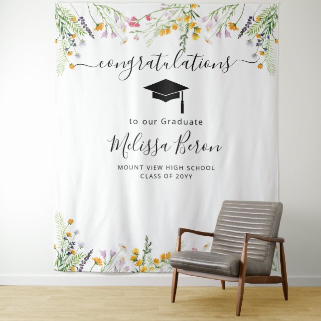Tenture Fleur sauvage Graduation Photo Contexte Photo stan (En situation)