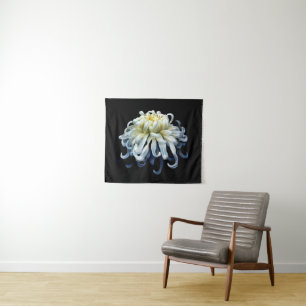 Tenture Fleurs Chrysanthème blanc