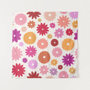 Tenture Fleurs Colorées Grand Motif