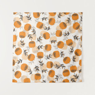 Tenture Fleurs d'art populaire style scandinave