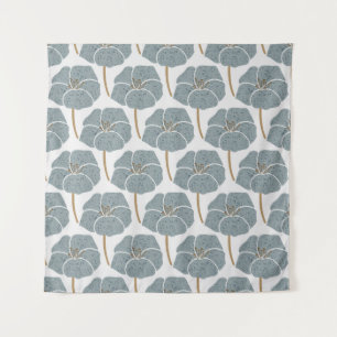 Tenture Fleurs de Géranium Bleu Motif romantique.