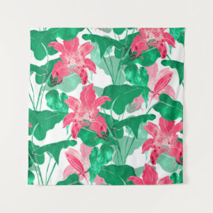 Tenture Fleurs de la nature colorée Motif Feuille