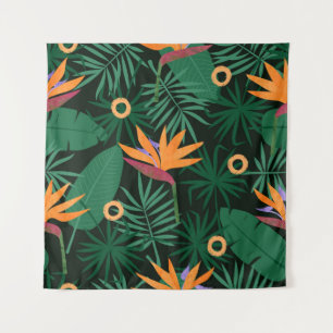 Tenture Fleurs de Strelitzia : Arrière - plan Vintage trop