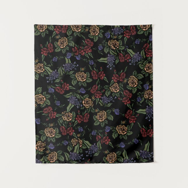 Tenture Fleurs d'été vintages Motifs (Devant)